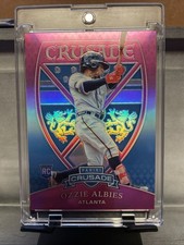 2018 Panini Crusade Ozzie Albies Pink Refractor Rc Card 07/25