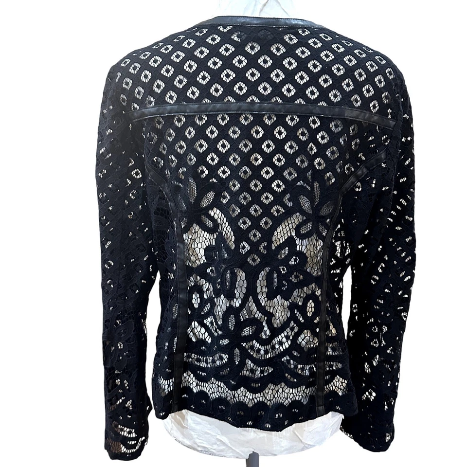 Thalia Sodi цветочный кружева чистый кардиган женщин L кокетка темно романтический шик - Изображение 2 из 4