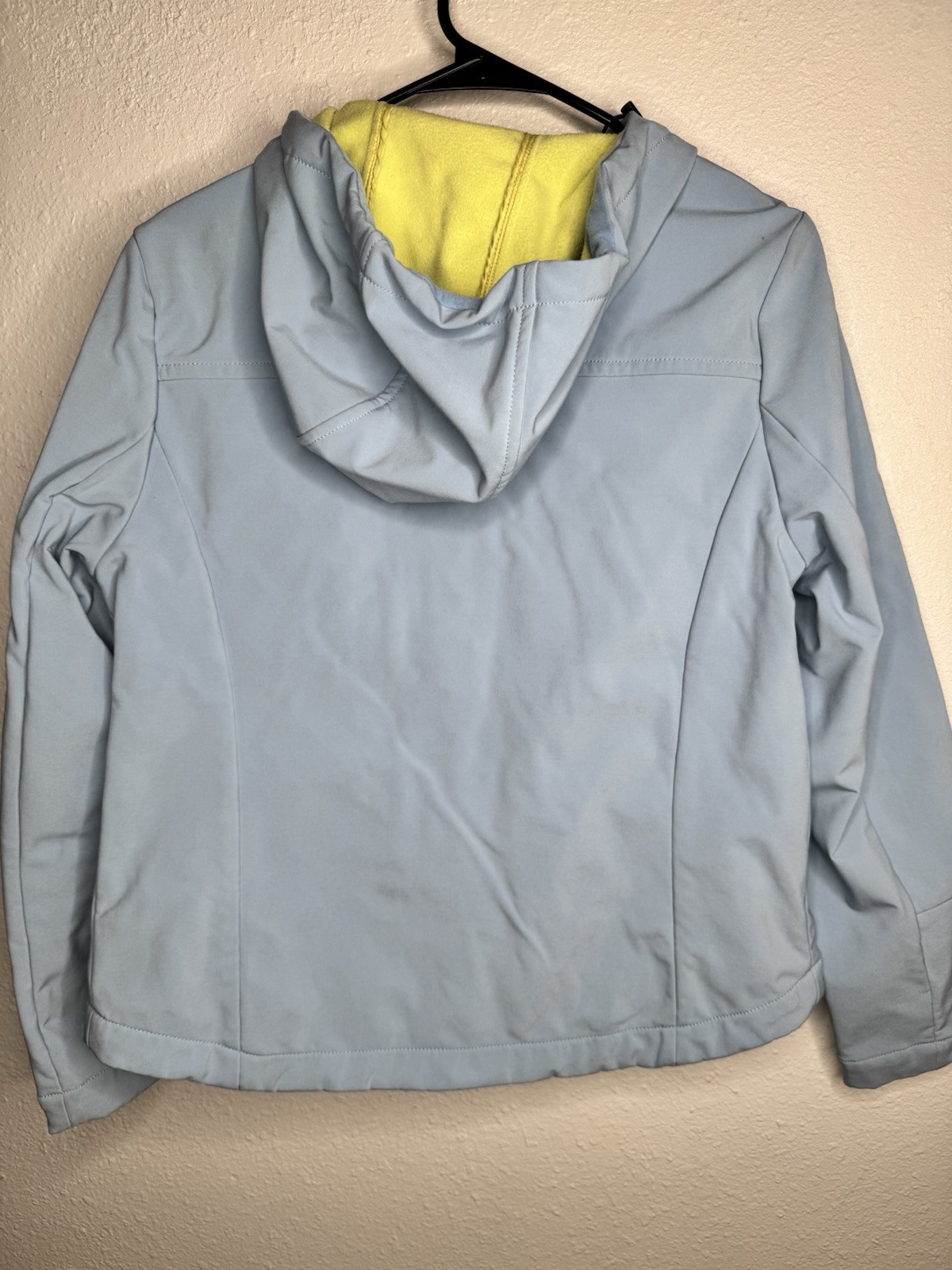 Athleta Softshell Hooded Jacket Light Blue Fleece… - image 14