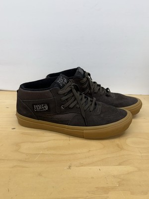 Vans Skate Half Cab mid-top skateboarding shoes Chocolate Brown Suede Mens 12