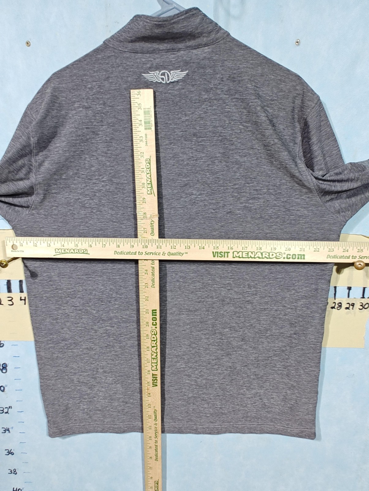 Straight Down Pullover Mens Large Gray Quarter Zi… - image 10