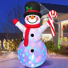 8 FT Tall Christmas Inflatables Outdoor Decorations Blow up Snowman Inflatable C