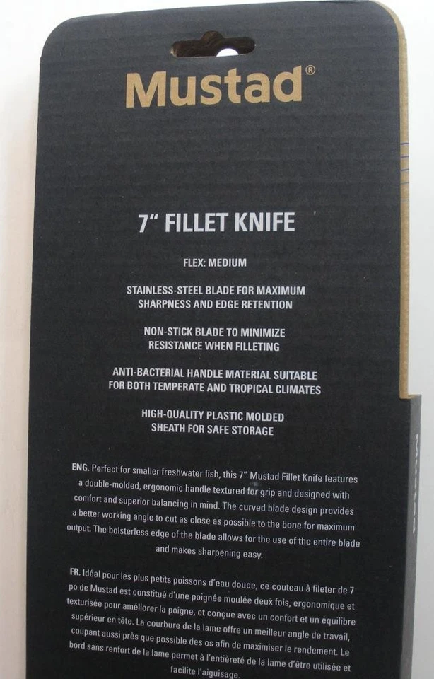 Cuchillo de filete Mustad MT092 7 pulgadas flexión media con funda Foto 3 de 4