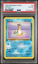 PSA 6 LAPRAS 25/62 1st Edition Non-Holo Rare Fossil Set WOTC 1999 - Pokemon Card