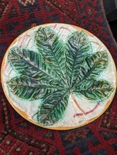 ANTIQUE GEORGE JONES MAJOLICA CHESTNUT PLATE Free Ireland & UK 48hr Post #1
