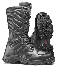 Botas de Bicicleta Hombres Cuero Negro Caza Táctico Motocicleta Con Cordones Ejército Combate