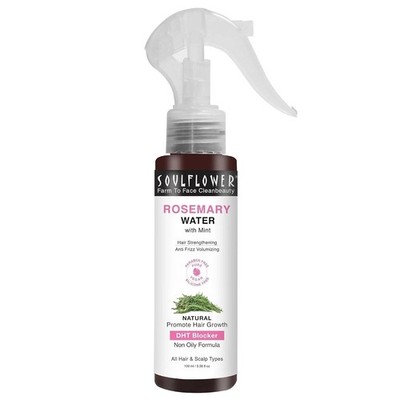 Soulflower Rosemary Water spray with mint| For Hair growth, Hair fall control, S