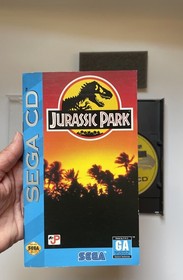 Jurassic Park Sega CD Complete In Box With Manual Tested Working Clean 