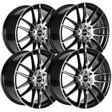 Set Of 4 Drw D22 17x7.5 4x1004x4.5 38mm Blackmachined Wheels Rims 17 Inch