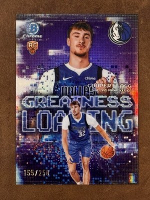 2025 Bowman Chrome COOPER FLAGG Rookie Greatness Loading Purple Refractor /250