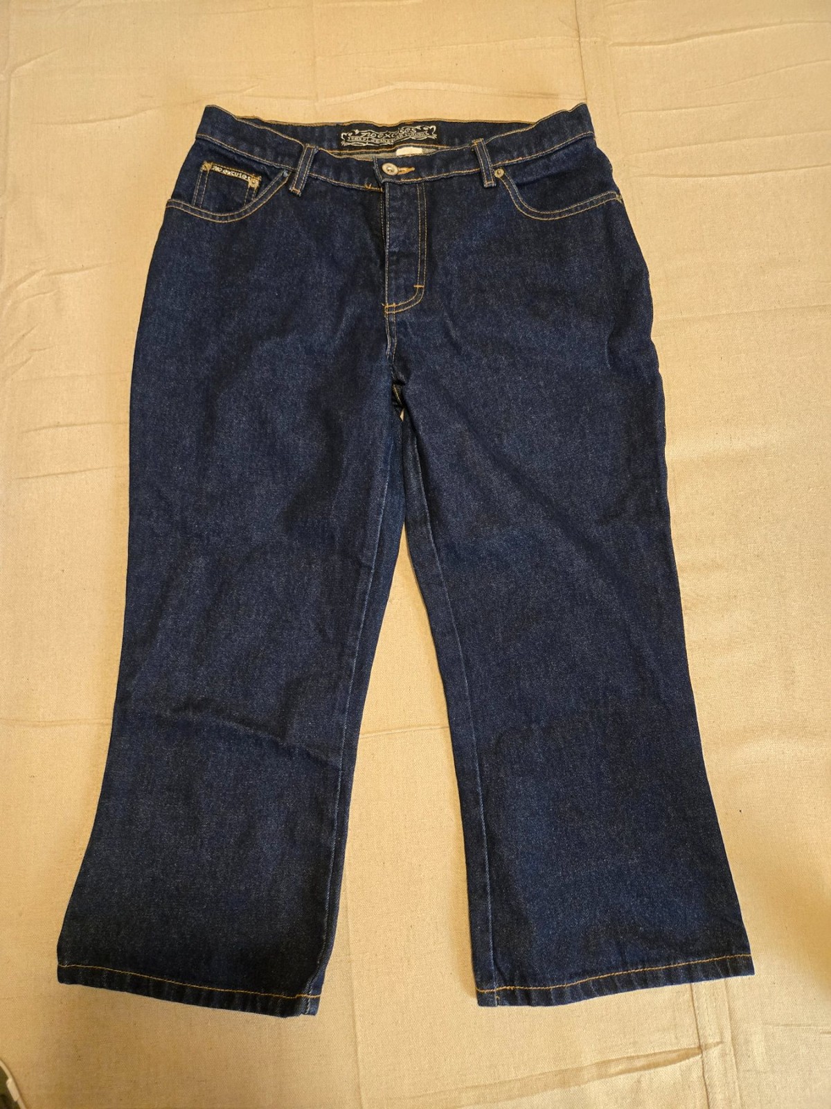 No Excuses Jeanswear Womens Bootcut Jeans Size 11/12 Dark Blue Denim