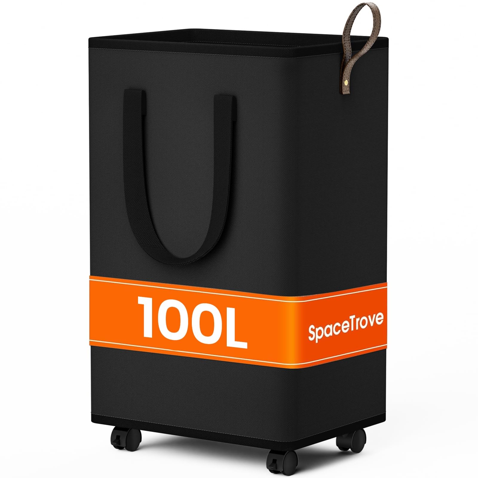 SpaceTrove Laundry Basket with Wheels, Collapsible Laundry Baskets, Laundry Hamp