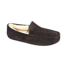 UGG Men's Ascot Slippers 1101110 Shoes Sheepskin Suede Espresso Size 9