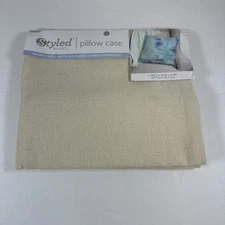 Styled Basics Pillow Case 18” Natural DIY Blank New
