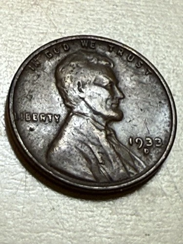 1933-D  Lincoln Wheat Cent - Fine Denver Mint Coin