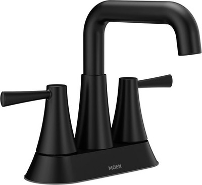 MOEN Ronan 84025BL 2-Handle 4'' Modern Bathroom Sink Faucet - Matte Black