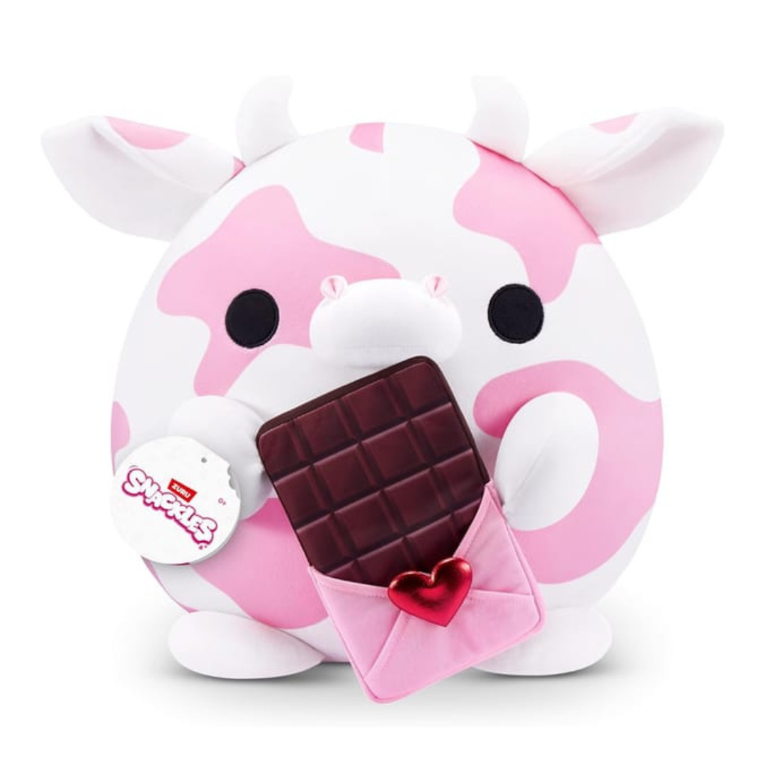 Snackles Cloud the Cow 14" Peluche con Barra de Chocolate Juguete Súper Suave Squishy 35cm