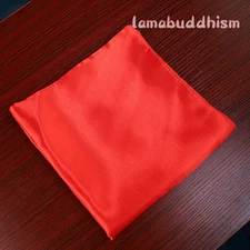 Buddha Statue Covered with Red Cloth  Gaifo Statue Made of Red Silk Cloth