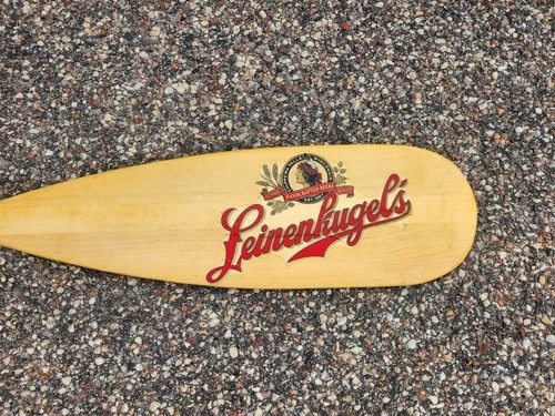 Vintage 48" Leinenkugel Beer Wooden Canoe Paddle Indian Princess Bar Pub Sign 4'