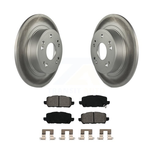 Coated Disc Brake Rotors And Semi-Metallic Pad Rear Kit For 2016-2022 Honda HR-V - Picture 7 of 11