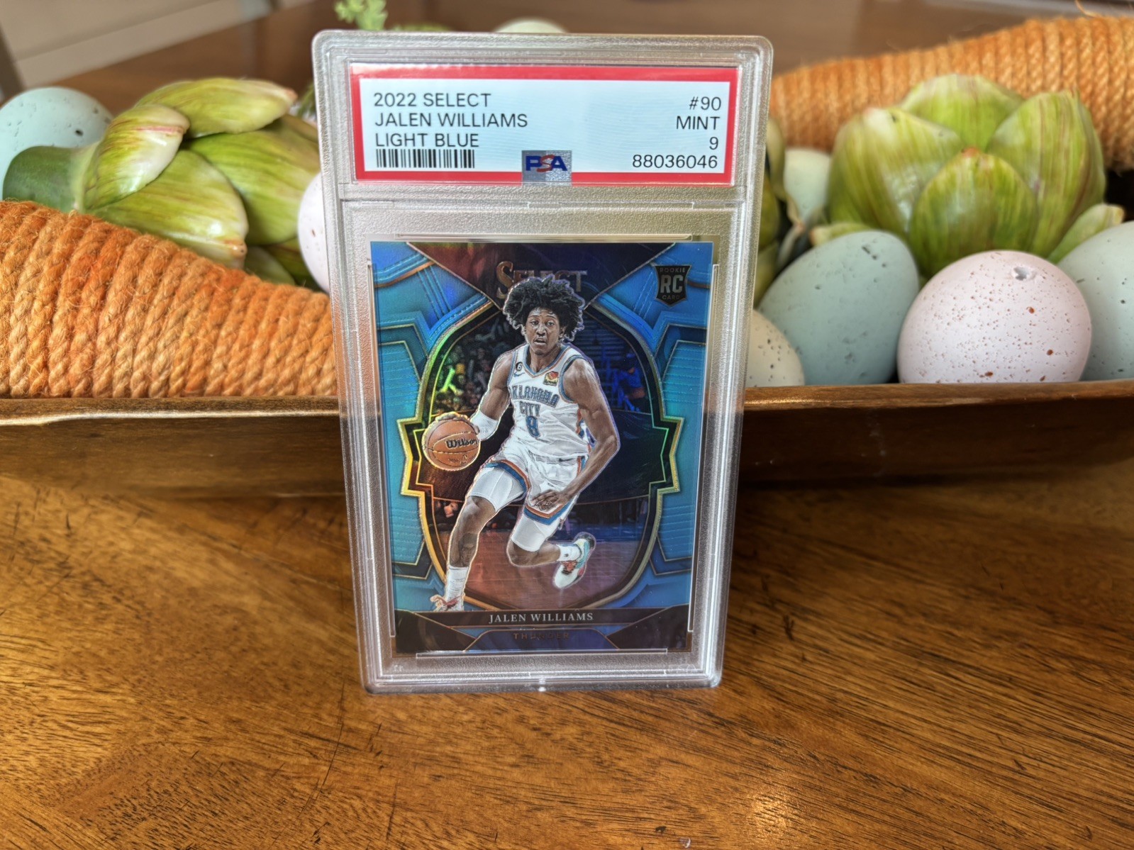 2022 Panini Select Jalen Williams Light Blue Prizm /299 PSA 9 RC Rookie #90