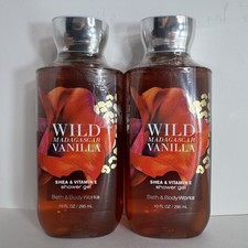 Bath  Body Works WILD MADAGASCAR VANILLA Hair Body Wash Shower Gel 10oz New Lot