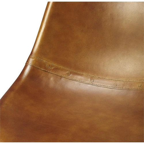 Butler Specialty Patty Leather Side Chair In Brown - Picture 2 of 8