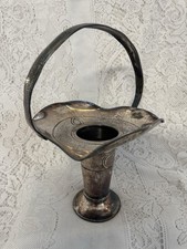 Ancien panier sur piédestal manche Toronto Silver Co plaque électrique vers 1900