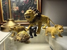 Vintage ELC AAA Male Lion Cubs Bundle Plastic Wild Animal Figure Model Toy