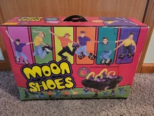 Moon Shoes 1989 Anti-Gravity Mini Sized Trampolines With Box Black Variation.