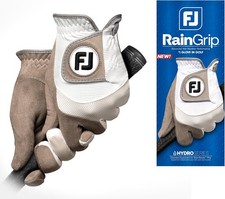 FootJoy Men's RainGrip Golf Glove, Pair X-Large, White/Grey