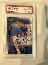 2001 Spx Mark Teixeira Auto PSA 10 Rc Rookie Card /1500 Upper Deck. rookie card picture