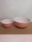 2 original vintage pyrex USA 18 & 31 Cinderella pink mixing bowls