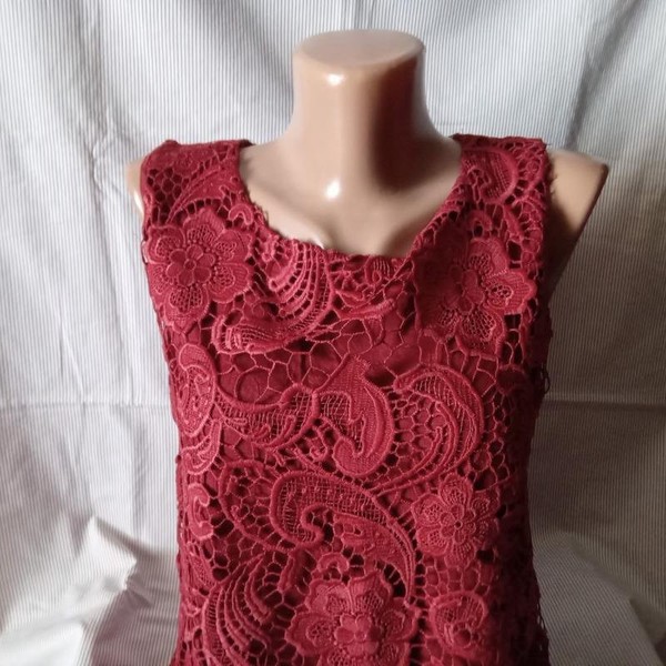 Women Hallhuber Shirt Burgundy Polyester 38 / M /