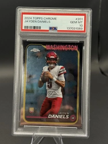 2024 TOPPS CHROME JAYDEN DANIELS PSA 10! Washington Commanders