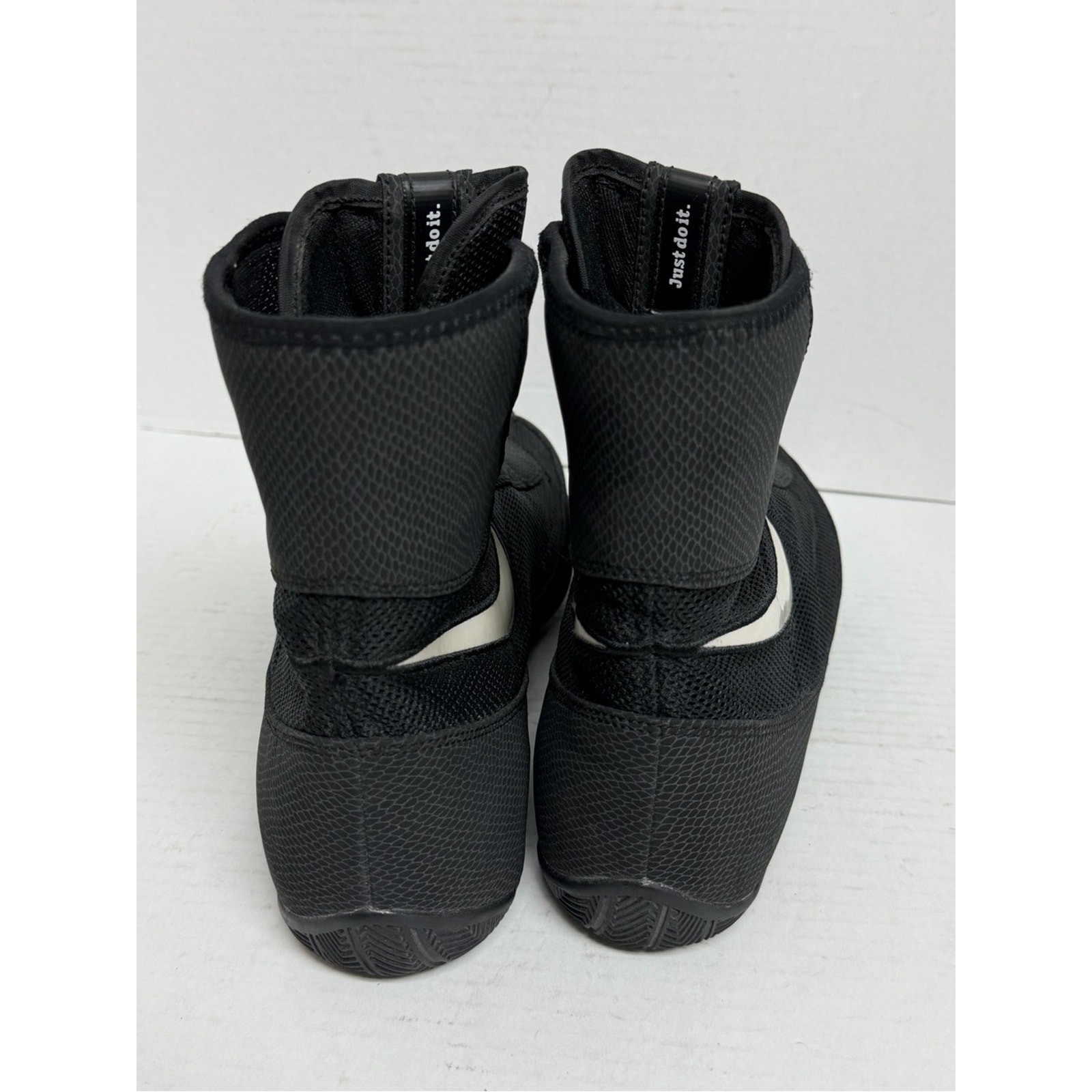 RARE 10.5 - Nike Machomai SAMPLE Olympic Mid Boxing Shoes Black Gray Mens image 6