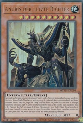 Anubis der letzte Richter MZTM-DE003 Ultra Rare Maze of the Master Yugioh