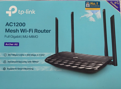 TP-LINK AC1200 Archer A6 Mesh Wi-Fi Router - Full Gigabit / Dual Band MU-MIMU