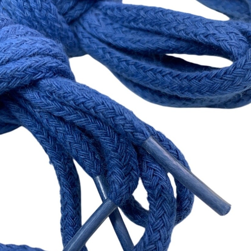 Lotto 12 paia lacci scarpe tennis casual tessuto blu royal lunghi 36" nuovi