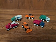 Micro Mini Vehicles Lot Of 6 Construction Trucks Small Toys