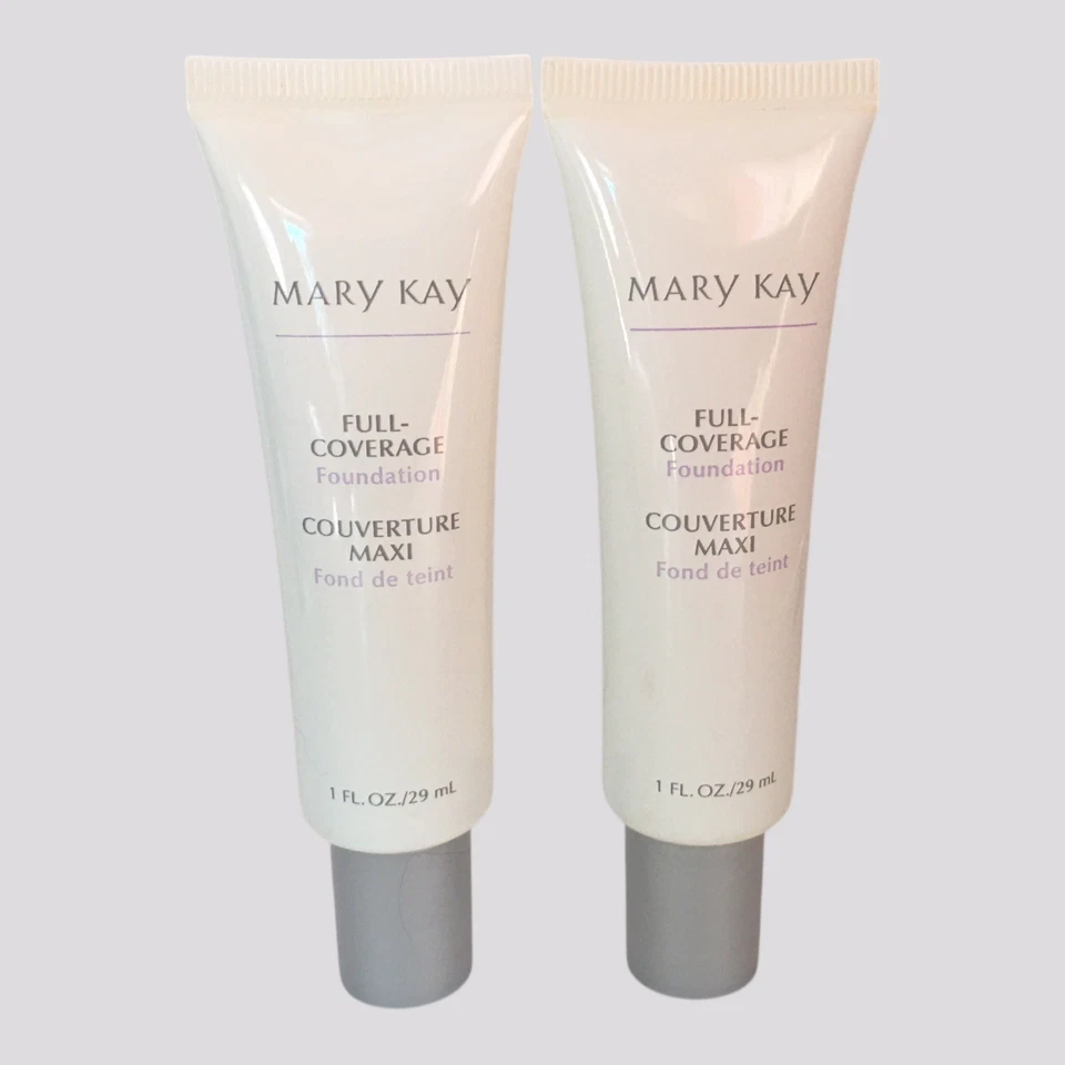 2 MARY KAY Full-Coverage Foundation Bronze 808 Liquid 1 fl oz 379100 Retired NIB - Image 4 of 4