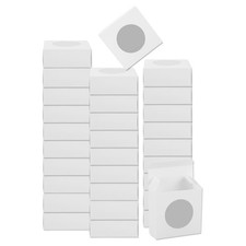 30Pcs Kraft Soap Boxes, 3" x 3" x 1.2" Kraft Treat Boxes with Window(White)