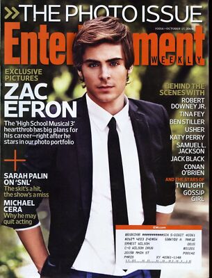 Entertainment Weekly Magazine #1016 Oct 17, 2008 Zac Efron