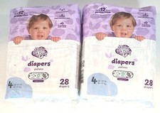 Lot Of 2 Packs Always My Baby Size 4 Diapers 22-37 lbs Packs 28 Count Each