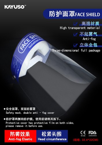 5 PIEZAS Casco Cajero Cajero Cara Reutilizable Protector Facial Completo de Seguridad - Imagen 4 de 12