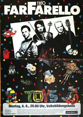 TRIO FARFARELLO 1987 FRANKFURT - orig. Concert Poster - Plakat - A1 - F/U 993