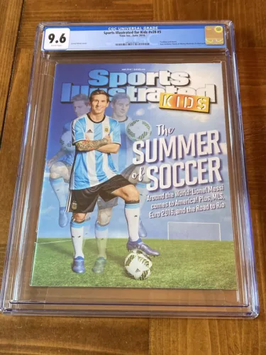 Lionel Messi SI Kids CGC 9.6 White Pages Newsstand (Classic Cover- 2016) #001