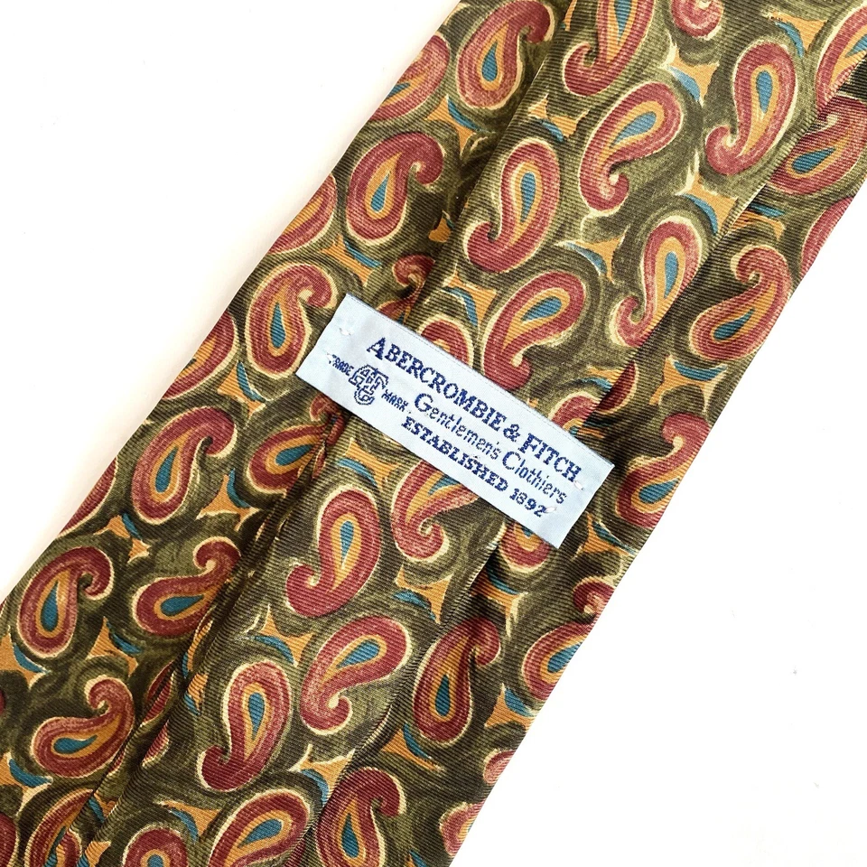 Corbata vintage años 90 Abercrombie Paisley Foto 2 de 4