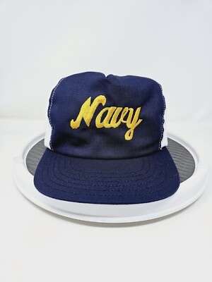 Vintage Navy Midshipmen Script Snapback Hat Cap Made in USA