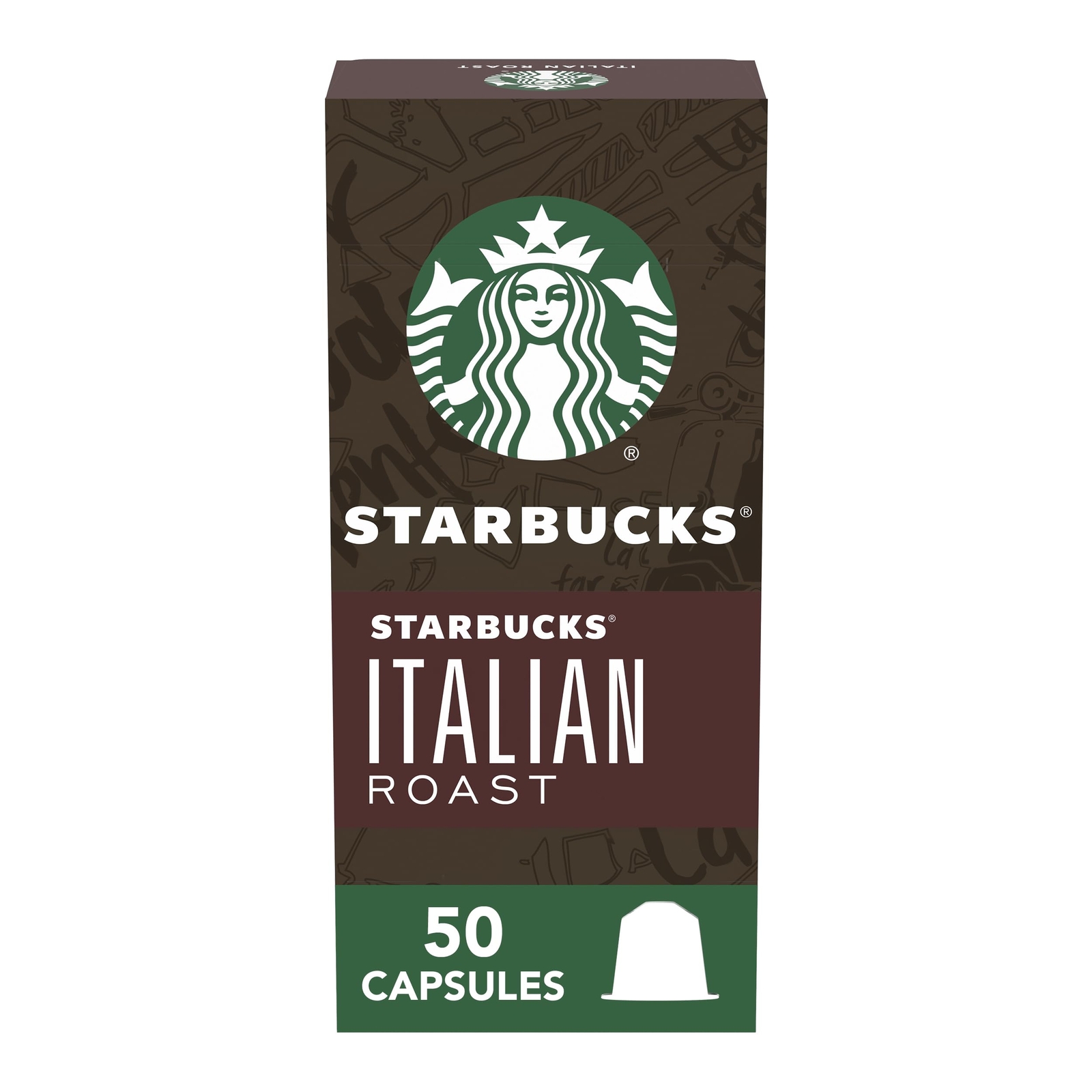 Starbucks by Nespresso Dark Roast Italian Roast Coffee 50-count single serve ...